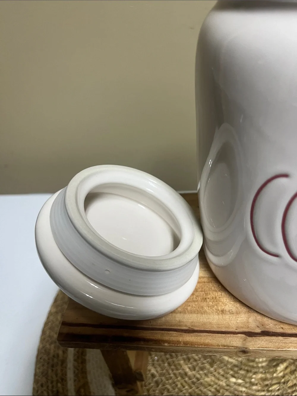 Rae Dunn “Cocoa” Baby Canister in good condition